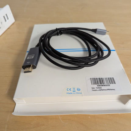 USB C to HDMI Cable, USB Type-C to HDMI Cable Thunderbolt 4/3 Port 4K for iPhone
