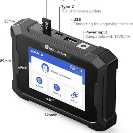 SCULPFUN TS1 Touch Screen for Laser Engraver, Offline Working Availabe Laser Eng