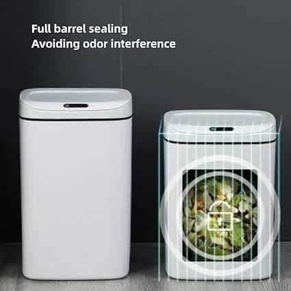 Smart Bin with Intelligent Sensor,Automatic Bathroom Can with Smart Lid, Easy an