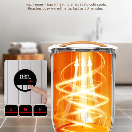 AAOBOSI 20L Towel Warmer for Bathroom - Heated Towel Warmers Bucket, Fits Up to