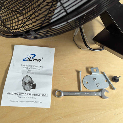 iLiving 20" Outdoor Oscillating High Velocity Wall Fan with 4750 CFM Heavy Duty