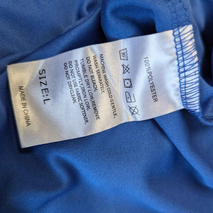 Gradual L size long sleeve UV-blocking shirt, blue
