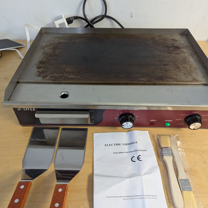 (Used - Fair) 22 Inch Commercial Electric Griddle 3000W, Stainless Flat Top