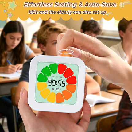 EooCoo Visual Timer for Kids, 99 Minute Colorful Petals Countdown Digital Timers