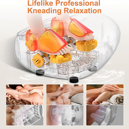 (Purple) Kainsati Shiatsu Foot Massager with Heat Feet Massager for Plantar Fasc