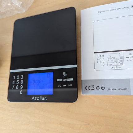 Ataller Food Scale with Nutritional Calculator, Kitchen Diet Scale, Digital Food