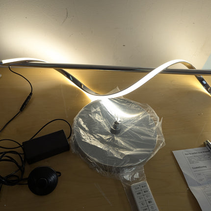 Modern Floor Lamp with Remote Control, Dimmable LED Floor Lamp for Living Room,