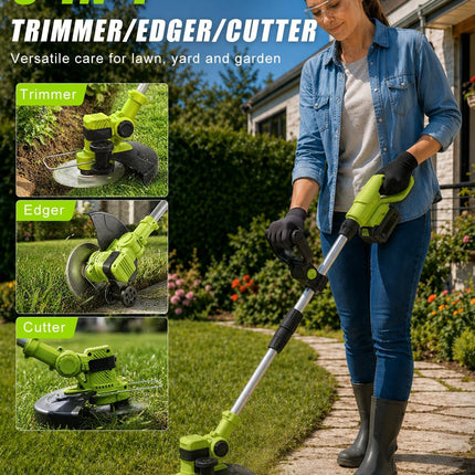 Incomplete — LAYUNI 21V Brushless Cordless Weed Wacker, 4-in-1 Trimmer & Edger