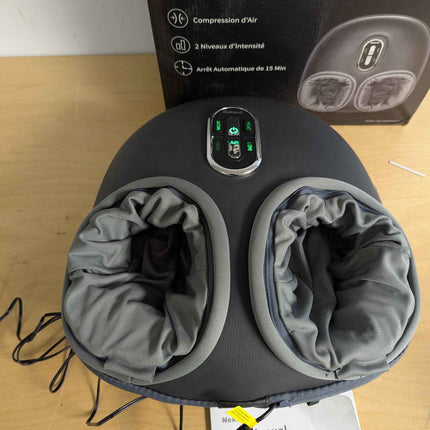 Nekteck Shiatsu Foot Massager Machine with Soothing Heat, Deep Kneading with air Compression, Improve Blood Circulation and Foot Wellness, Relax for Home or Office Use (Gray)