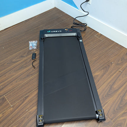 UREVO 2-in-1 Under Desk Walking Pad Treadmill, 4 MPH with 2.5 HP 40 dB Quiet Motor, App Control and 265 lb Capacity