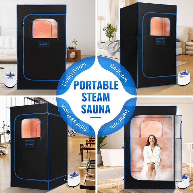 Sauna Box, Portable Sauna for Home,Steam Sauna Tent with 2.6L Steamer, Remote Co