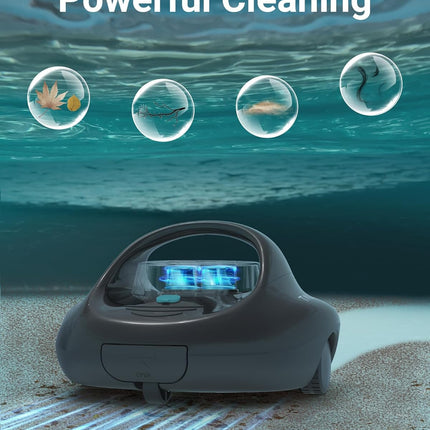 TALOSBO Pleco Se Robotic Pool Cleaner with 130Min Runtime, Cordless Pool Vacuum