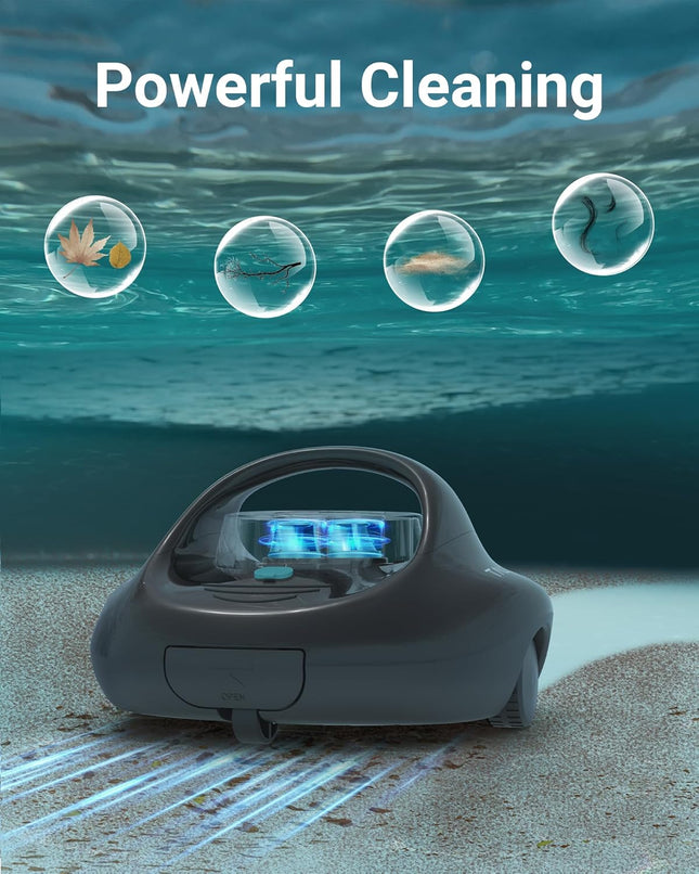 TALOSBO Pleco Se Robotic Pool Cleaner with 130Min Runtime, Cordless Pool Vacuum