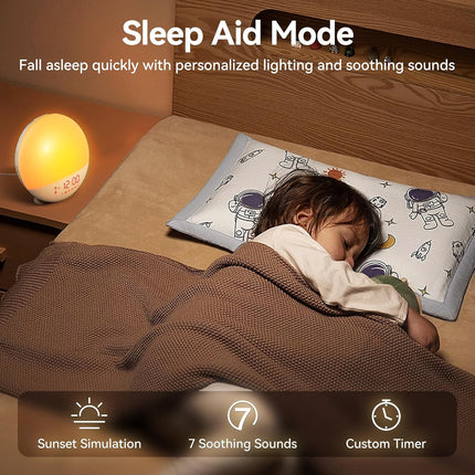 RICIAL Wake up Light, 10000Lux Sunrise Alarm Clock, Sunlight Lamp with 4 Color T
