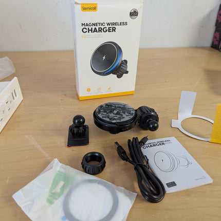 Lamicall for MagSafe Car Mount Charger - [Ultra Magnet] 15W Wireless Car Phone H