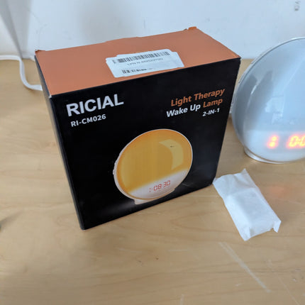 RICIAL Wake up Light, 10000Lux Sunrise Alarm Clock, Sunlight Lamp with 4 Color T