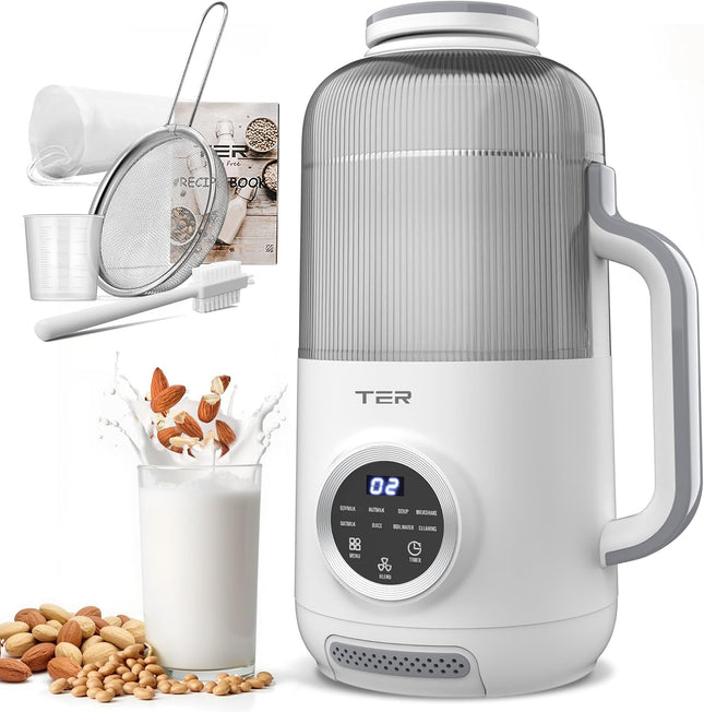 10-in-1 Nut Milk Maker, Electric Bean and Nut Milk Machine, 40oz Soy Milk Maker