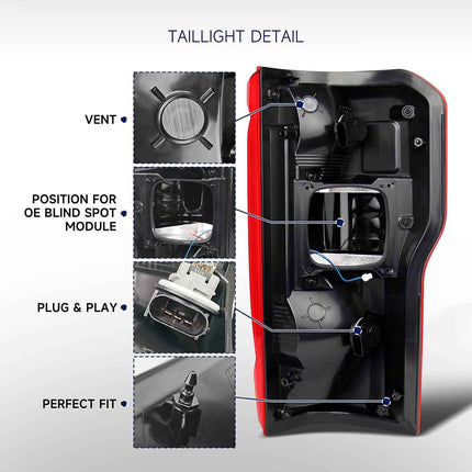 Tail Light Assembly Compatible with 2023 2024 2025 Ford F250 F350, F250 LED Rear