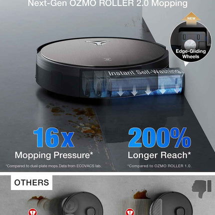 ECOVACS DEEBOT X11 OmniCyclone Robot Vacuum and Mop, Bagless Auto-Empty Station,