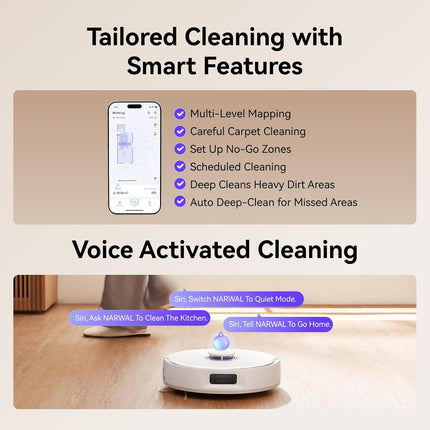 NARWAL Freo X10 Pro Robot Vacuum and Mop Combo, 11,000Pa Suction,DualFlow Tangle
