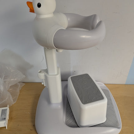 Adjustable Height Baby Shower Stand with Anti-Slip Base,Bath Shower Standing Sup