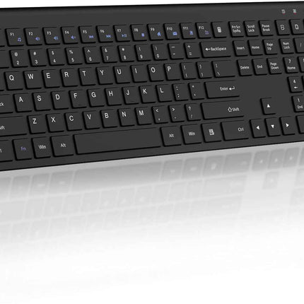 Wireless Keyboard, 2.4G USB Slim Silent Cordless Keyboard for Windows Chrome Lap