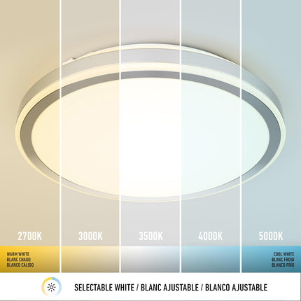 Artika Altitude 15” LED Flush Mount Ceiling Light, Dimmable Modern Fixture with