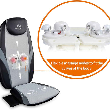 Snailax Back Massager with Heat, Shiatsu Massager Cushion, Massager Chair，Seat M
