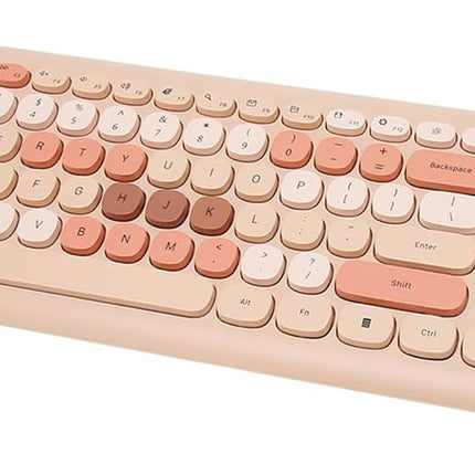 Keyboard and Mouse Combo, 2.4Ghz Gaming Keyboard and Mouse, Retro Cute Keyboard