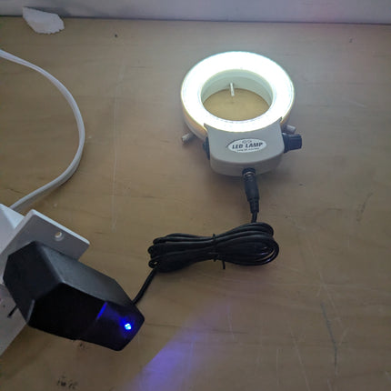 Microscope Camera Adjustable 144 LED Ring Light Source for Stereo Microscope Cam