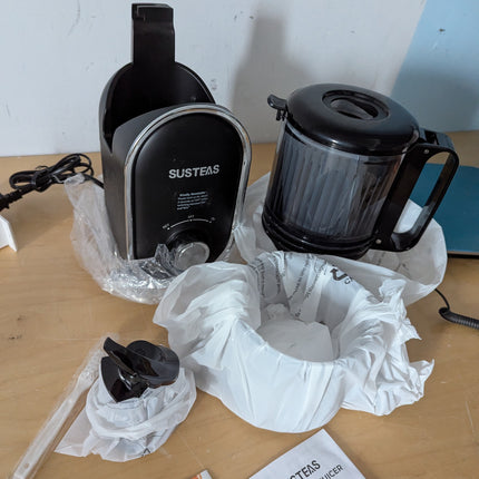 SUSTEAS Cold Press Juicer, 300W, 5.3" Large Feed Chute, 1.5L Capacity, Automatic