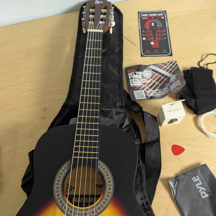 PYLE 30" Classical Acoustic Guitar Kit- 1/4 Junior Size, for Students Youth Girl