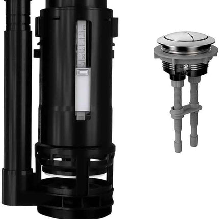R&T 2-Inch Dual Flush Valve with Top Push Button Toilet Repair Kit Inside Tank d