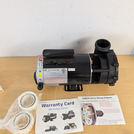 LINGXIAO LX 4HP 2-Speed Hot Tub Spa Pump, 220-240V, 2 Inch Ports