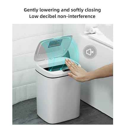 Smart Bin with Intelligent Sensor,Automatic Bathroom Can with Smart Lid, Easy an