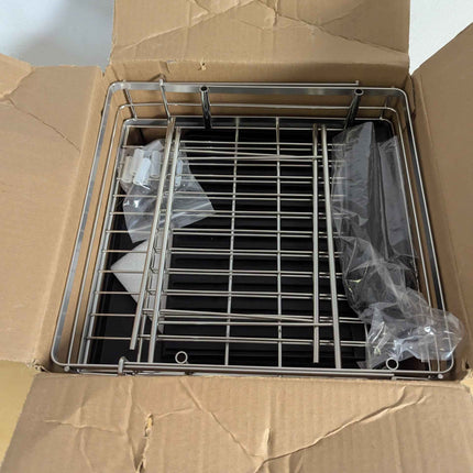 Large 2 Tier Dish Drying Rack, Extendable Dish Rack, Stainless Steel Anti-Rust D