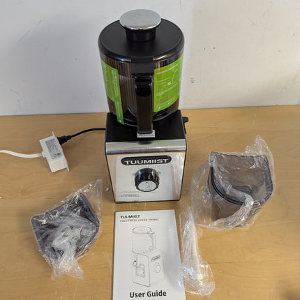 TUUMIIST Cold Press Juicer Machine, 350W Slow Masticating Juicer with 6.5 in Wide Feed Chute & 100 oz Hopper