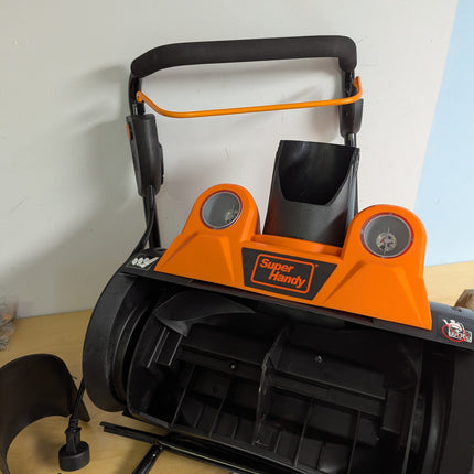 SuperHandy Electric Snow Thrower Walk-Behind Blower Corded AC 120V 18 inch Clear