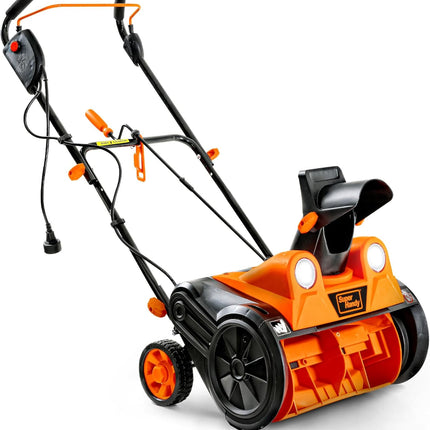 SuperHandy Electric Snow Thrower Walk-Behind Blower Corded AC 120V 18 inch Clear