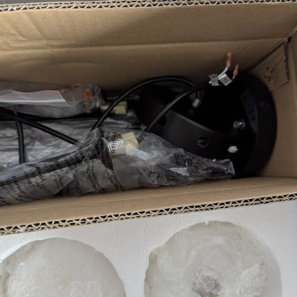 Mid Century Chandelier,Modern Sputnik Globe Chandelier,Black Chandeliers for Din