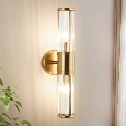 ECOBRT Glass Wall Light Fixture Indoor Antique Brass Bathroom Vanity Lights Besi