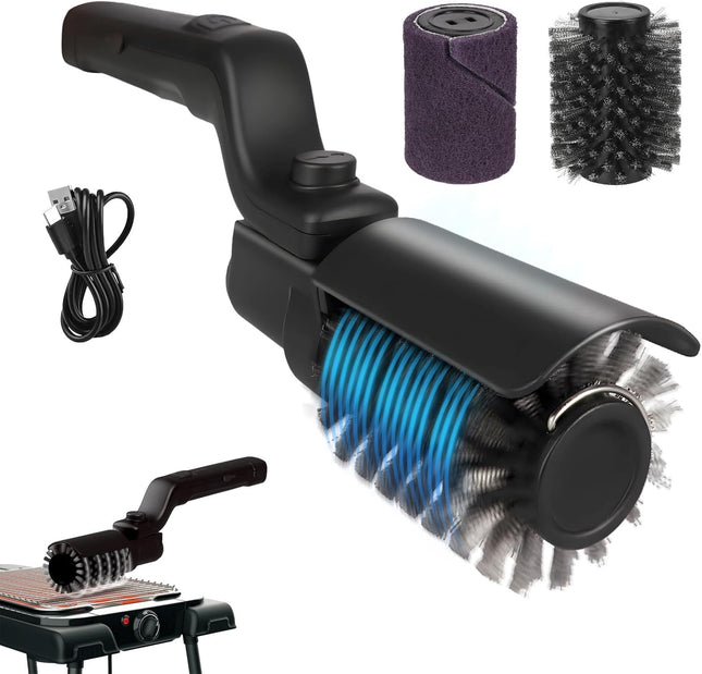 Upgraded Electric Brush,Rechargeable Cordless Grill Cleaning Brush,Stainless Ste