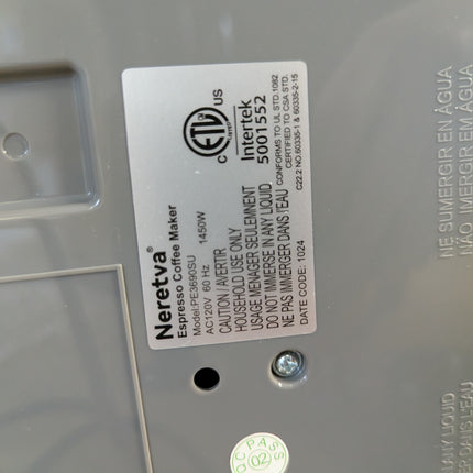 Neretva Espresso Machines, Professional 15 Bar Espresso Maker with Milk Frother,