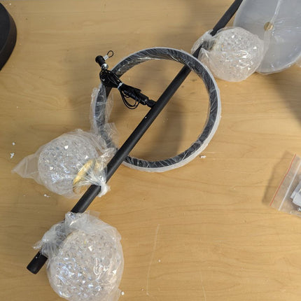 ORANOOR Modern LED Pendant Lights, Dimmable 47in Linear Globe LED Chandelier Lig