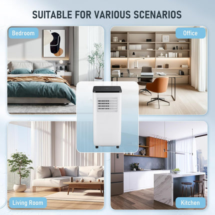 Portable Air Conditioner, 10000 BTU 3-in-1 Cooling, Dehumidifier, Fan with Remot