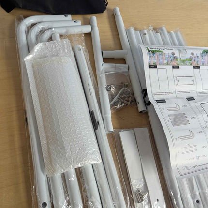 Wedding Sign Holder, Adjustable Welcome to Our Wedding Sign Stand W/Design Bundl