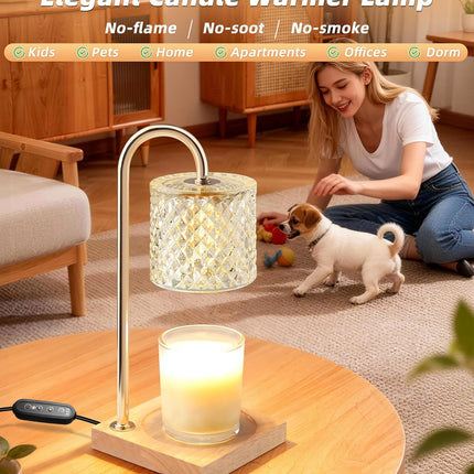 Candle Warmer Lamp, Candle Lamp Wax Warmer, Timer & Dimmer 7-Levels, Fits Cup Ja