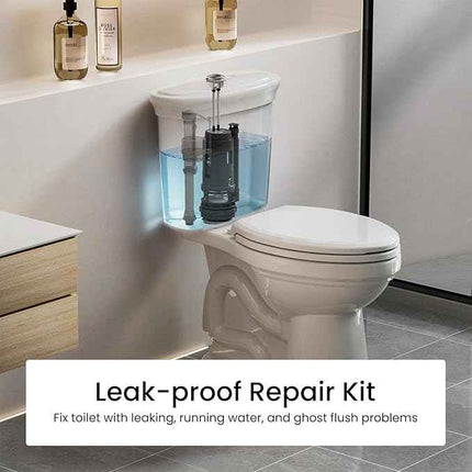 R&T 2-Inch Dual Flush Valve with Top Push Button Toilet Repair Kit Inside Tank d