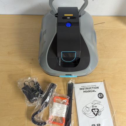 Zebary C1 Cordless Robotic Pool Cleaner, Dual-Suction Pool Vacuum with 200 Min Runtime, 2.7L Filter Basket, Auto-Parking