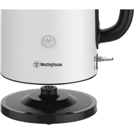 Westinghouse 1.7L Electric Steel Kettle - Matte White, Durable Steel Body Constr